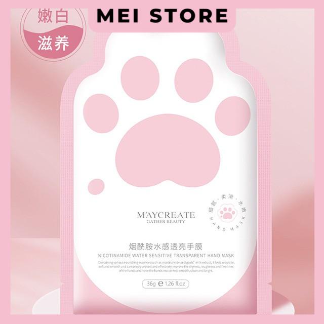 Mặt Nạ Dưỡng Tay Maycreate Giúp Dưỡng Ẩm Trắng Da Chống Lão Hóa Da - Màu Hồng
