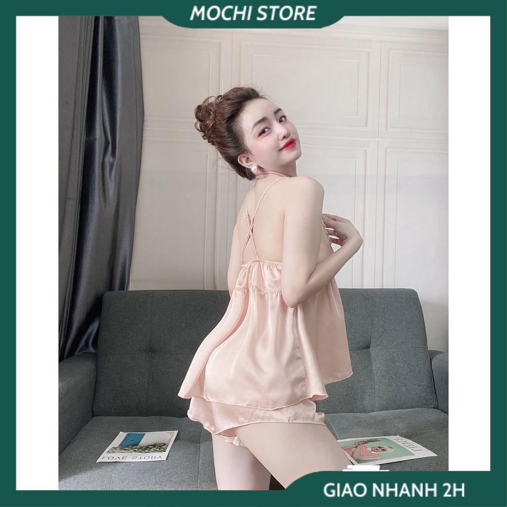 Đồ Ngủ Lụa Satin,Đồ Bộ Nữ, Bộ Áo 2 Dây Cúp Ngực Phối Ren Quần Cọc Chất Lụa Màu Trơn Mềm Mịn Thời Trang Mặc Nhà Sexy, Gợi | BigBuy360 - bigbuy360.vn