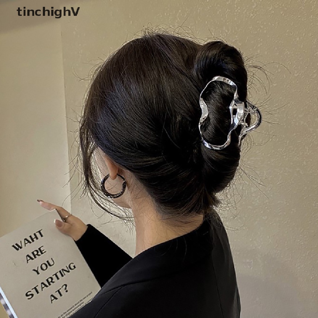 Kẹp Tóc Kim Loại Thiết Kế Đơn Giản Thời Trang Hàn Quốc Cho Nữ