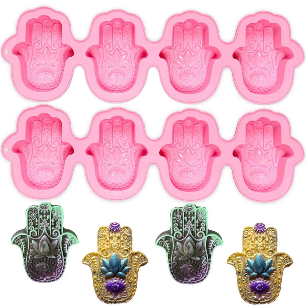 Khuôn Silicone Làm Xà Phòng Hình Bàn Tay Hamsa