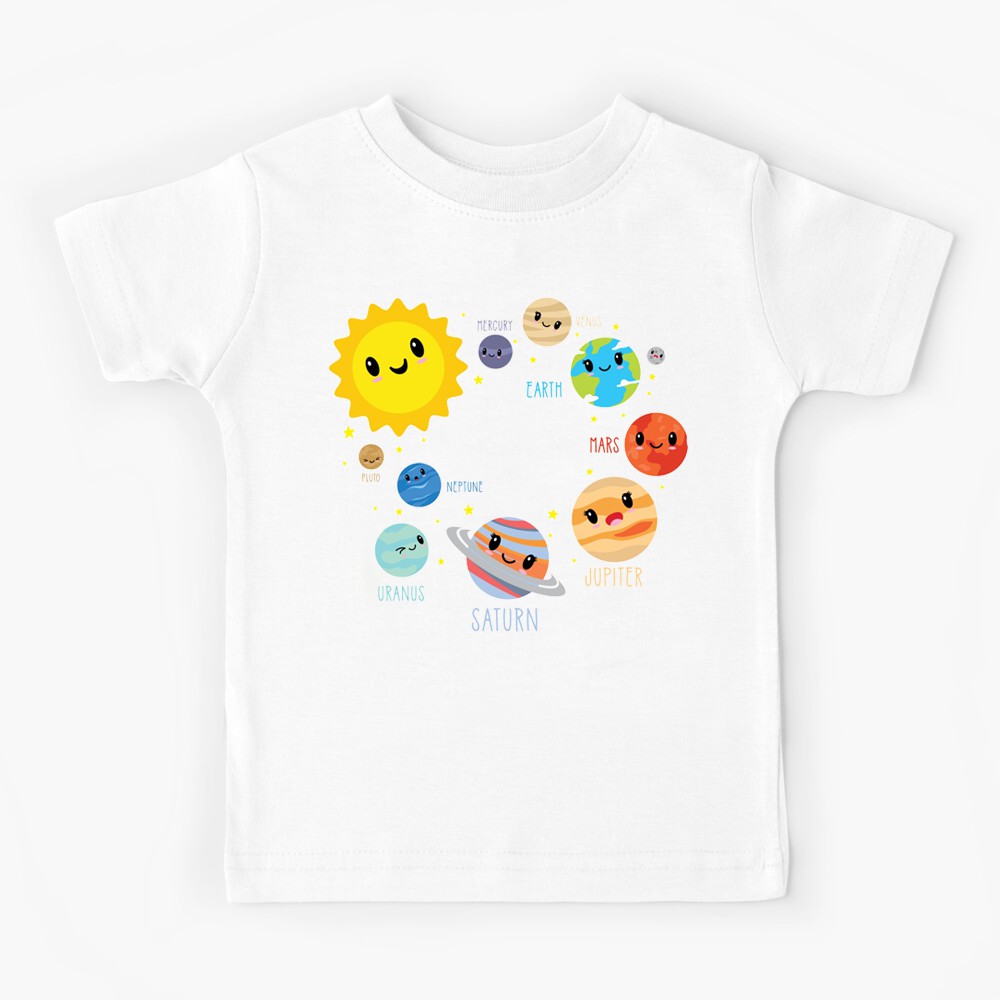 Áo Thun In Hình Hành Tinh Hệ Mặt Trời Vui Nhộn Thời Trang unisex Trẻ Trung Size S-3XL