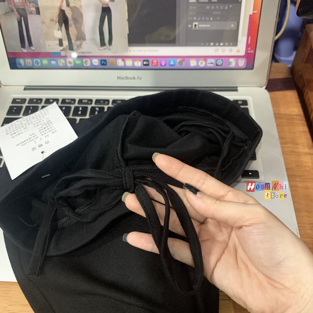 Quần Ống Loe Legging Cạp Cao Nâng Mông Che Khuyết Điểm Đùi To Tôn Dáng Cao