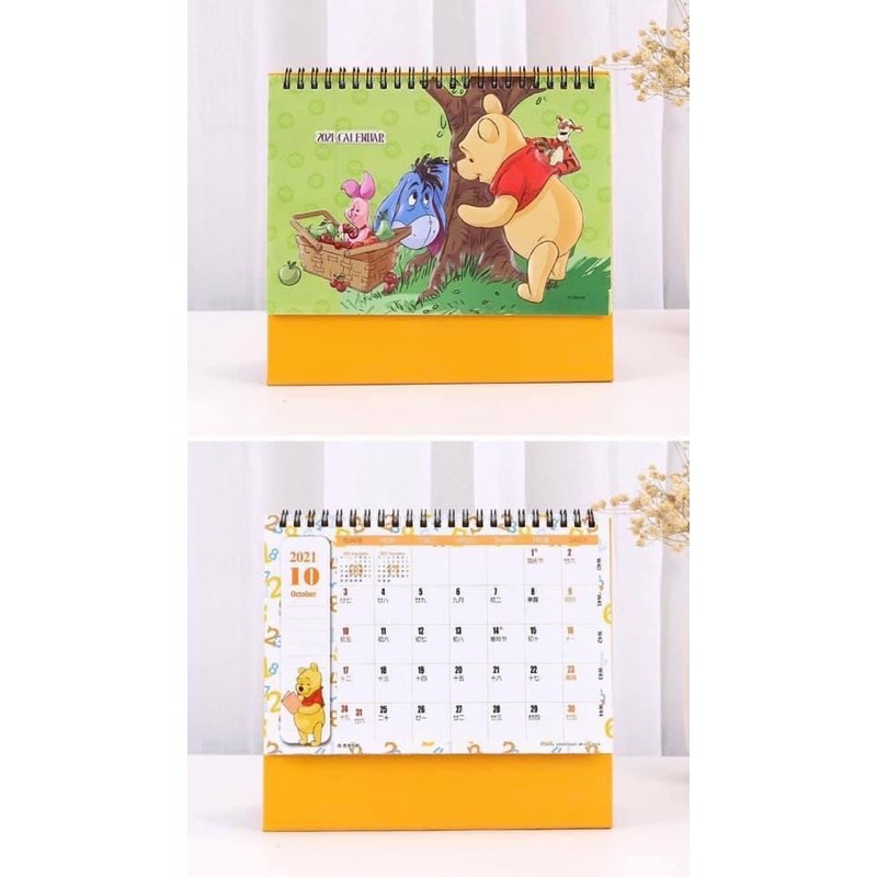 Lịch để bàn gấu Pooh 2021 ❤️
