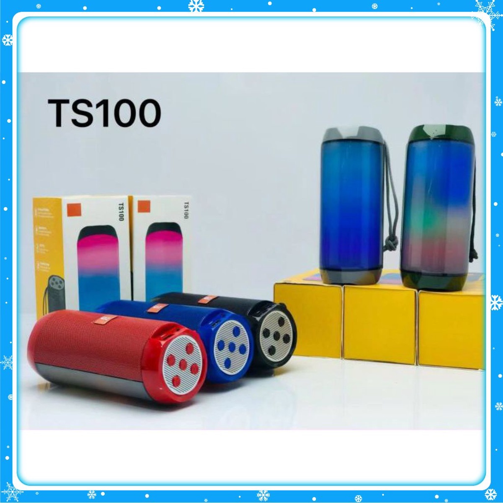 Loa Bluetooth Không Dây TS100 Kiêm Đèn Led Theo Nhạc , Âm Thanh Tuyệt Đỉnh - BẢO HÀNH ĐỔI MỚI