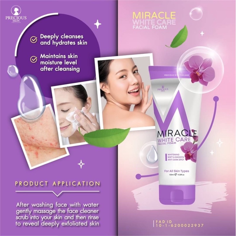 🎀 Miracle White Care Facial Foam