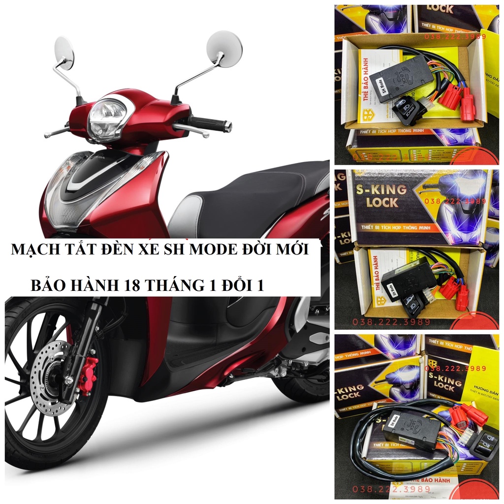 Bộ Công Tắc TẮT ĐÈN PASSING Xe SH MODE | S-KING LOCK Bảo Hành 18 Tháng 1 đổi 1