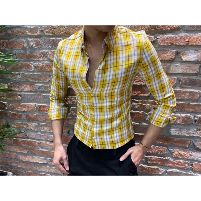 Sơ mi caro màu sắc tươi trẻ đón tết
