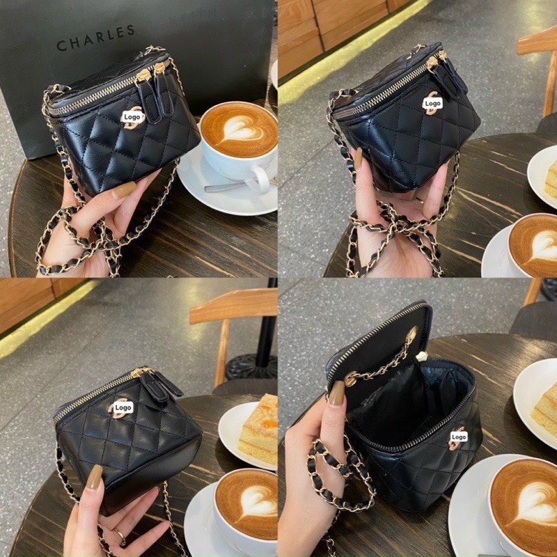 Túi cốp mini đeo chéo trần trám da mềm mại form chuẩn dễ thương đi học, đi chơi, đi làm, công sở