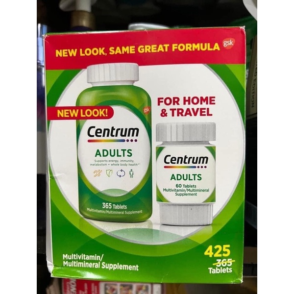 Viên Uống Tổng Hợp VITAMIN Centrum SILVER Cho Nam Nữ dưới 50 tuổi 425 Viên date 2023