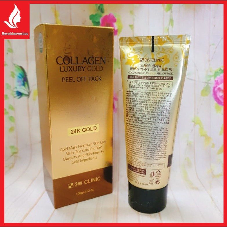 Mặt nạ vàng 24k collagen luxury gold 3w clinic hàn quốc