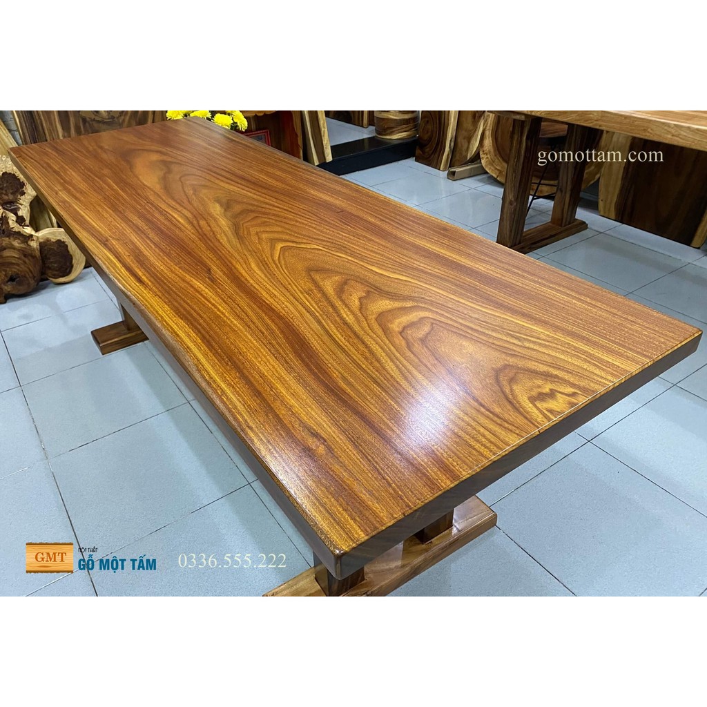 Mặt bàn gỗ nguyên tấm làm bàn làm việc dài 2m