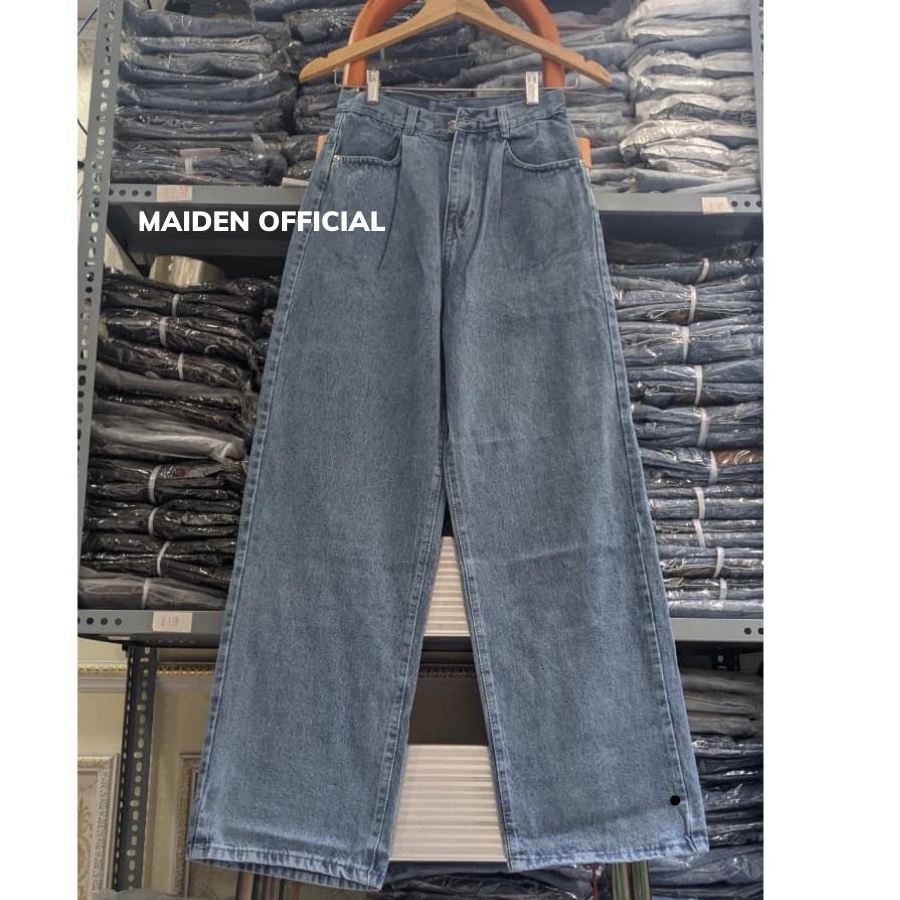 Quần jean ống rộng cạp cao ulzzang, quần bò nữ dáng suông MD230 | BigBuy360 - bigbuy360.vn