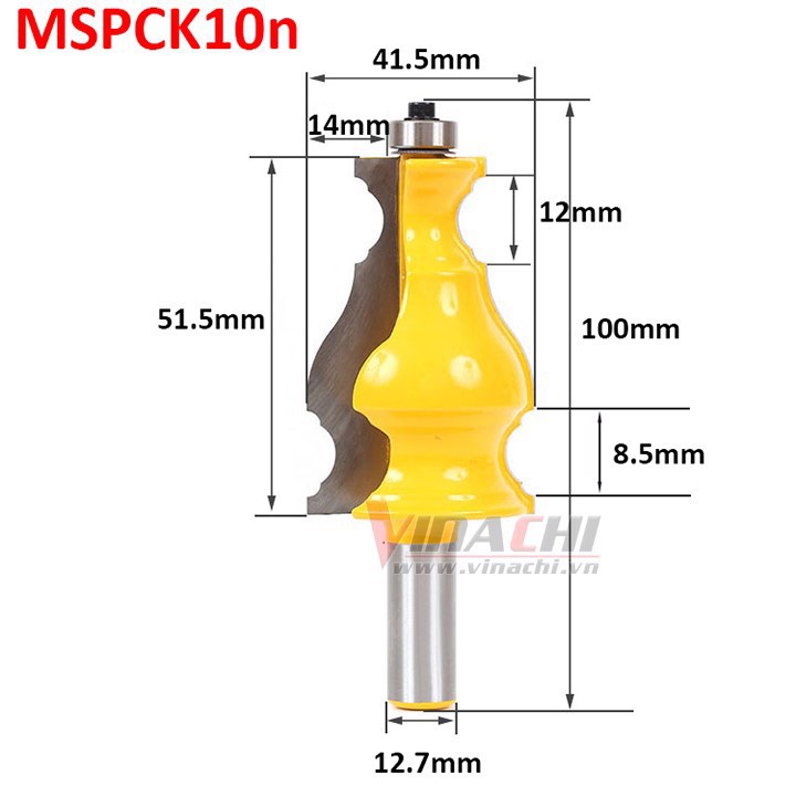 Mũi Soi Phào Chỉ Kiểu 10 - Mũi Soi Gỗ Tạo Chỉ Nổi Cửa Gỗ Cốt 12.7 chuyên dùng tạo đường con cho đồ gỗ trang trí...