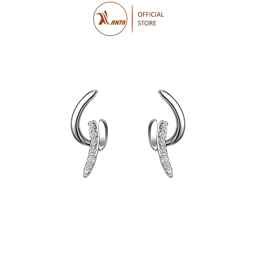 Bông tai bạc thiết kế đơn giản dành cho nữ ANTA Jewelry - ATJ7078