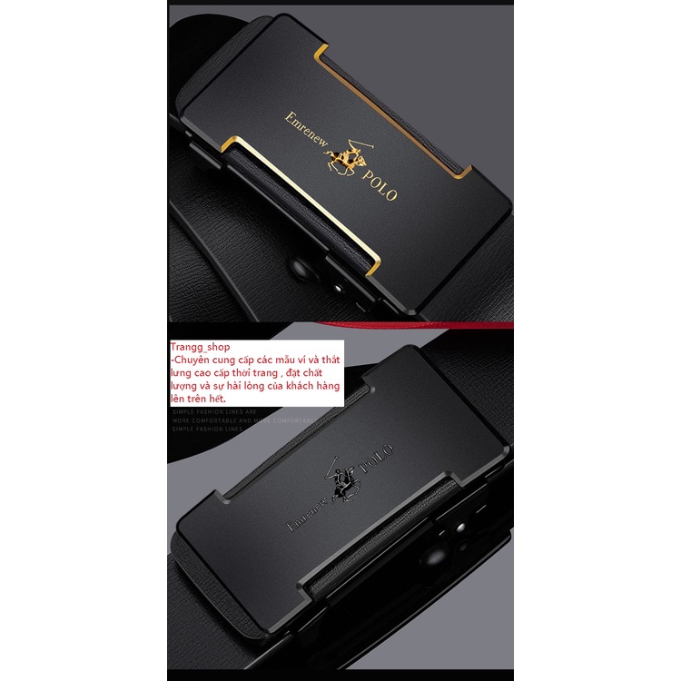 Thắt lưng da nam cao cấp EMRENEW POLO-da nịt bò 2 lớp-Full hộp đựng