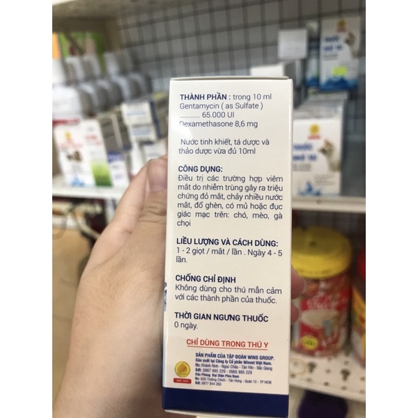 Thuốc nhỏ mắt/ nhỏ tai Eye Drops/ Ear Drops cho chó mèo