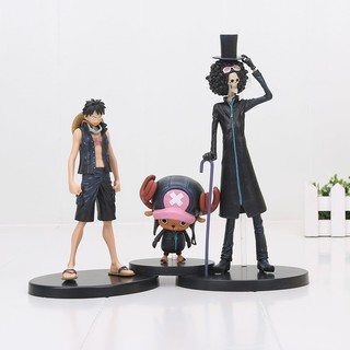 Bộ 3 mô hình nhân vật one piece luffy-chopper-Brook