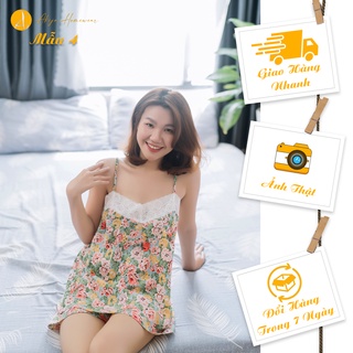 ĐỒ NGỦ 2 DÂY PHỐI REN VẢI MANGO