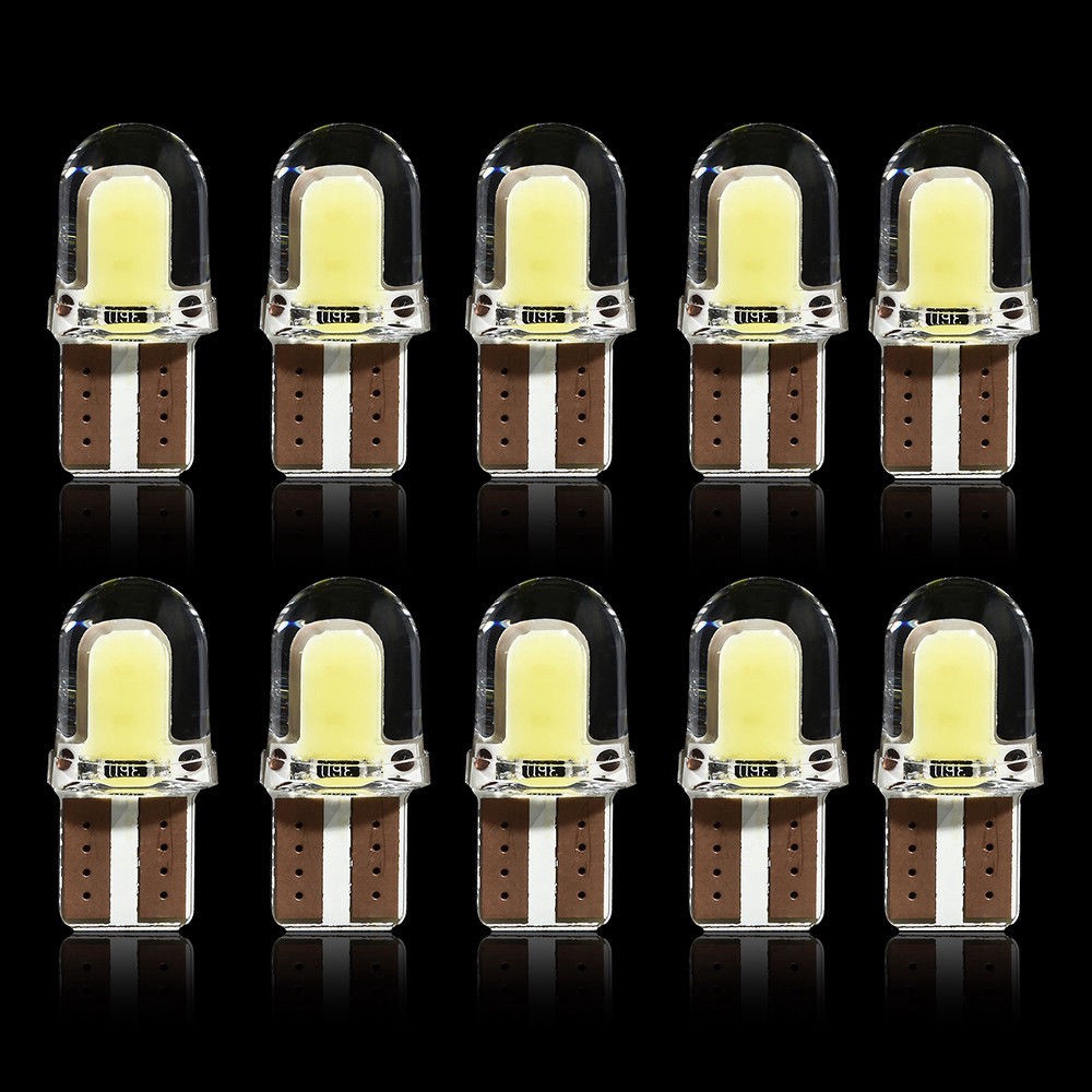 Bộ 10 bóng đèn soi biển số xe T10 194 168 W5W COB 4 SMD LED CANBUS