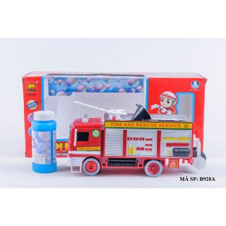 Xe cứu hỏa thổi bong bóng đồ chơi dùng pin