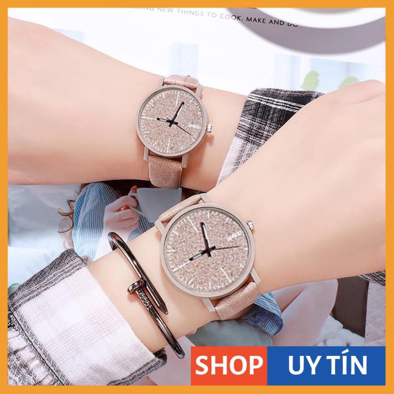 [Hàng Cao Cấp] Đồng hồ unisex cặp đôi Shuxia Hàn Quốc dây da 5 màu hottrend