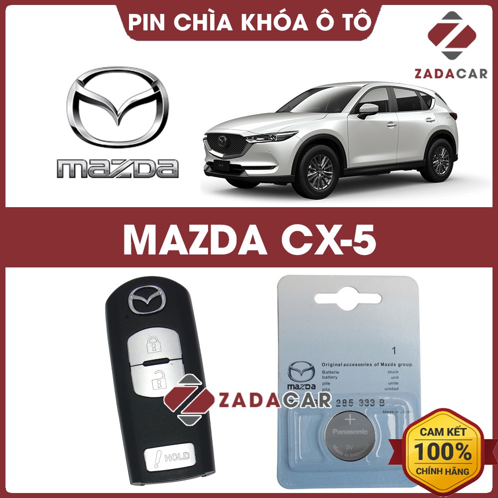 Pin chìa khóa ô tô Mazda CX5 chính hãng Mazda sản xuất tại Indonesia 3V Panasonic