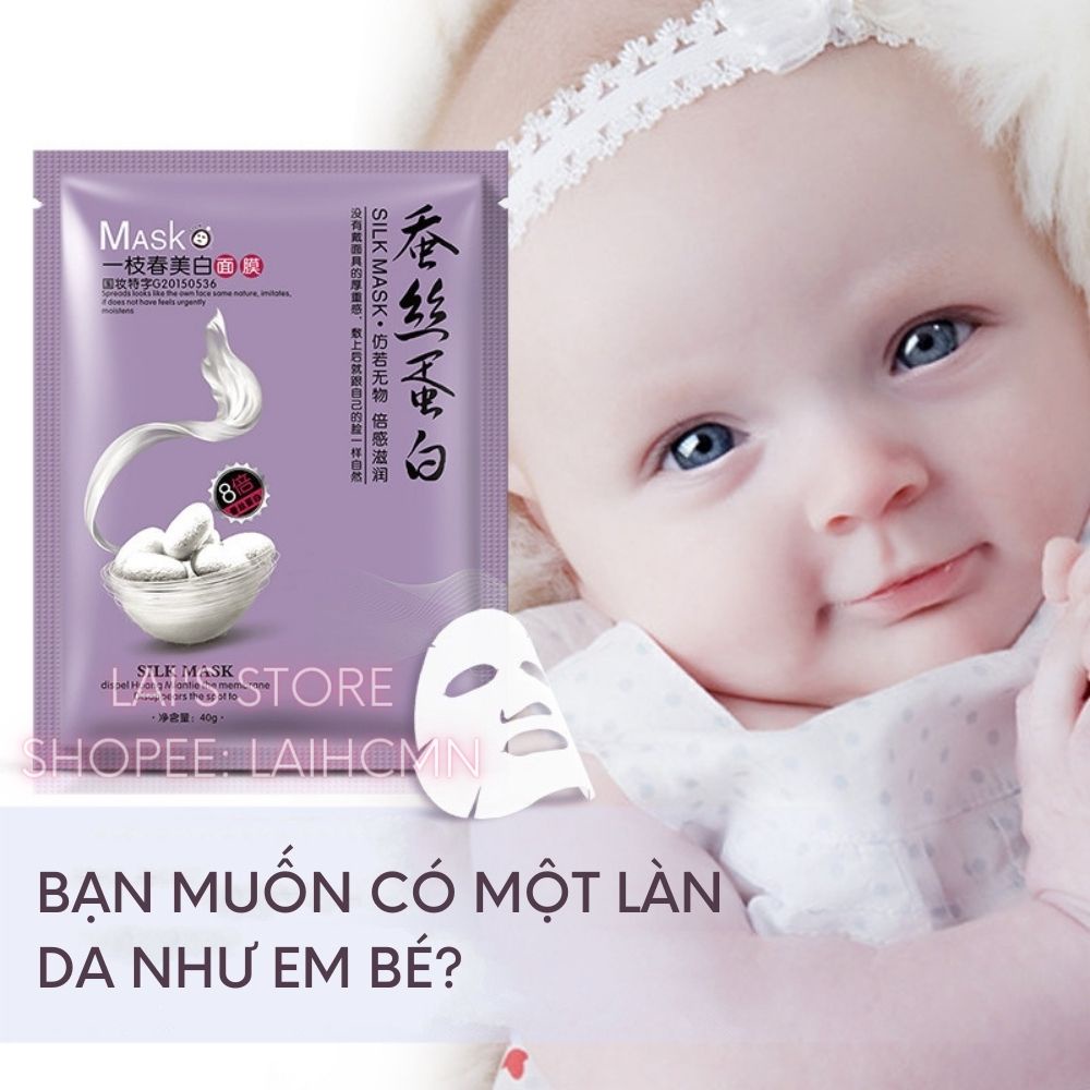 Mặt Nạ Tơ Tằm Thải Độc, Trắng Da, Mờ Thâm Mụn ONE SPRING Cấp Ẩm Da Khô Mask Nôi Địa Trung Chính Hãng