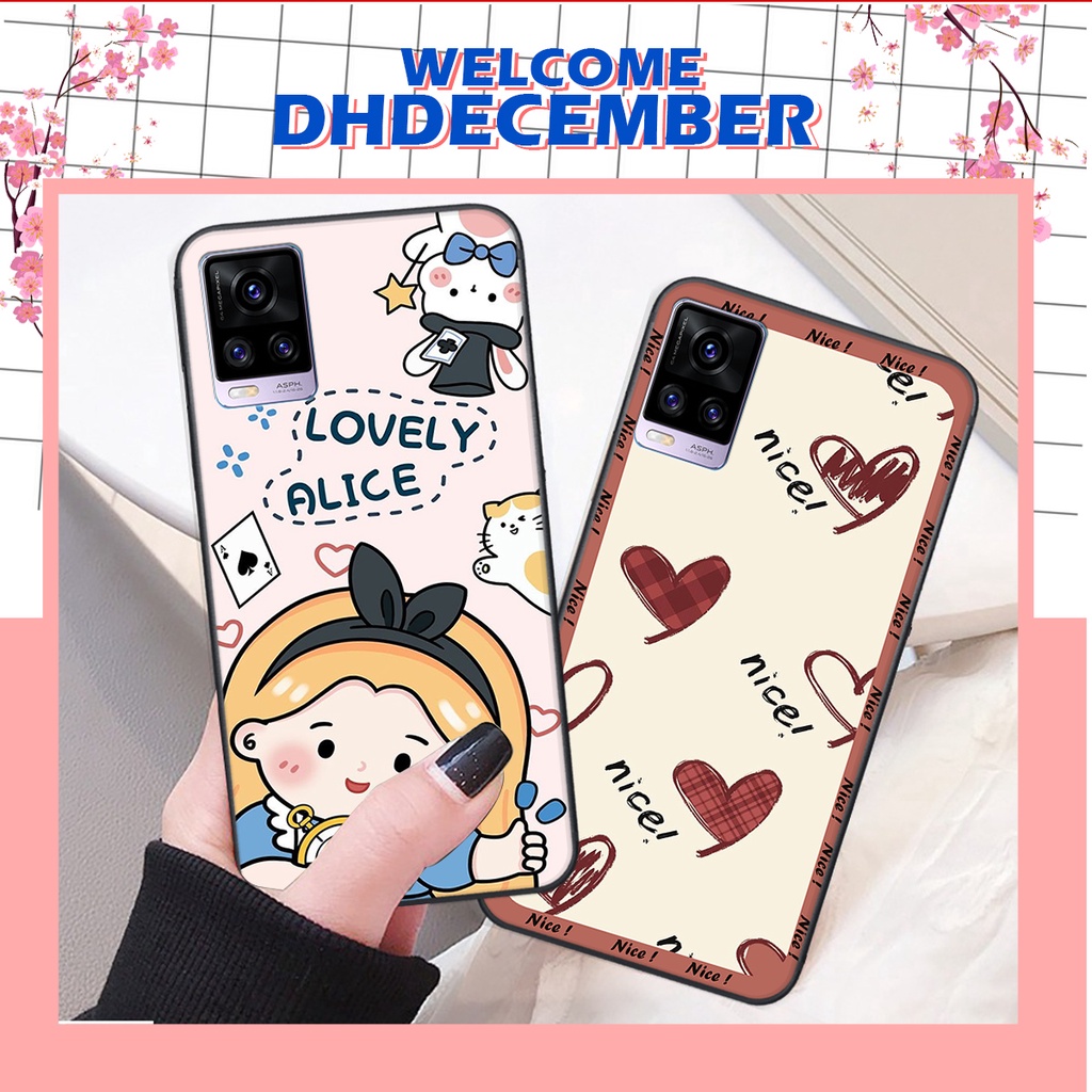 Ốp lưng Vivo V20 in hình nice ,good luck happy ốp xinh viền dẻo đẹp chất