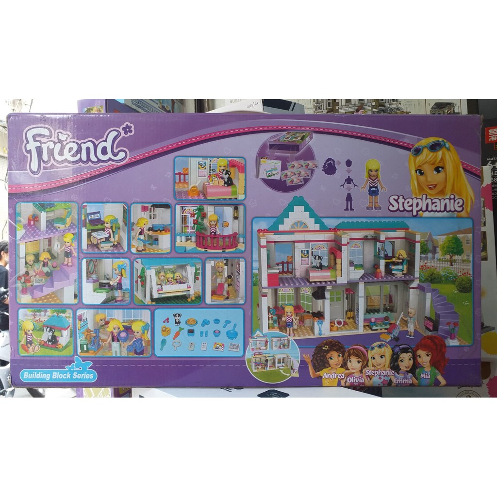 Đồ chơi xếp hình 3066 10612 ngôi nhà stephanie 649 mảnh