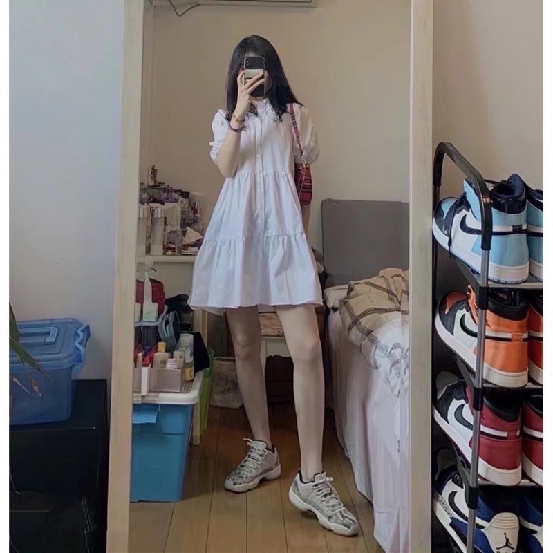 ĐẦM BABYDOLL 2 TẦNG CỔ TÀU