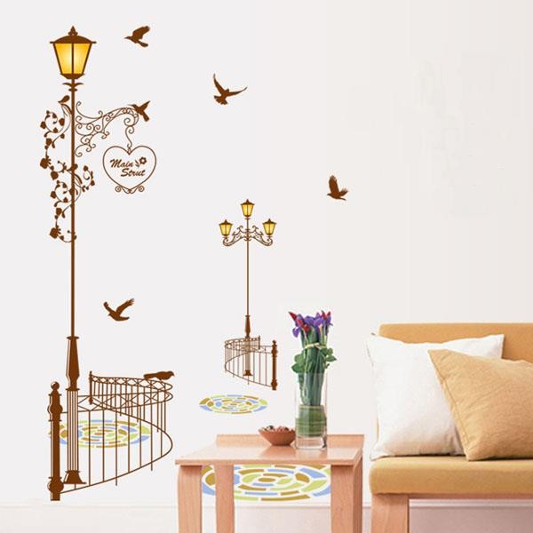 Decal dán tường cây đèn 2 ( 1m6*1m4)