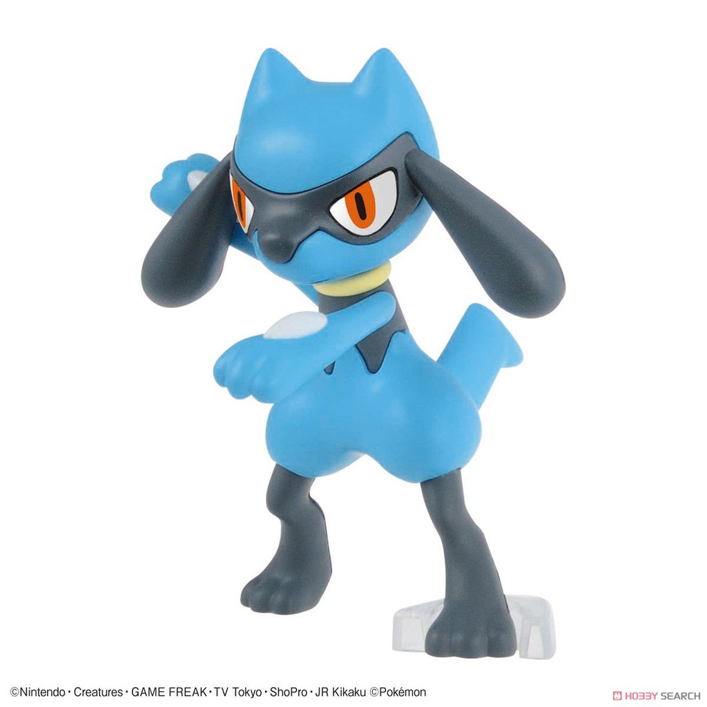 Mô Hình Lắp Ráp POKEMON RIOLU LUCARIO Evolution Pokepla 44 Collection Bandai Figure Rise Standard Đồ Chơi Anime Nhật