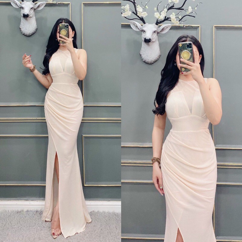 đầm body dạ hội sẻ đùi