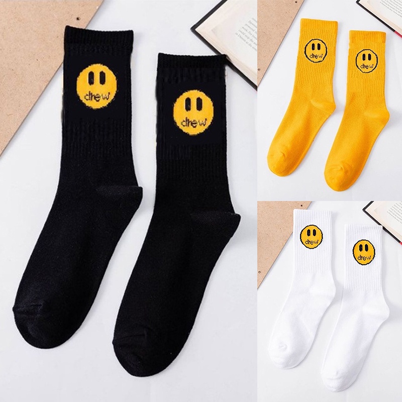 Vớ cotton nguyên chất in hình mặt cười hoạt hình dễ thương vui nhộn phong cách Harajuku cho nữ YR