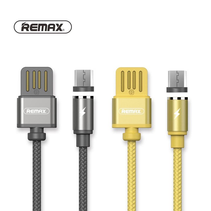 Cáp sạc Nam Châm cổng Android Remax Rc-095m (Xám, Vàng)
