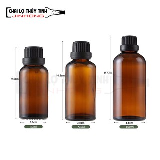 Bộ 10 Chai Thủy Tinh 30ml Đựng Tinh Dầu Nhỏ Giọt
