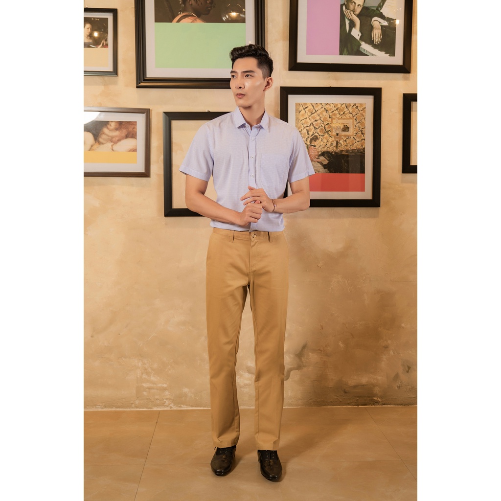 Áo Sơ Mi Nam Công Sở Ngắn Tay Trẻ Trung Kẻ Caro DGCs - SASN1927M