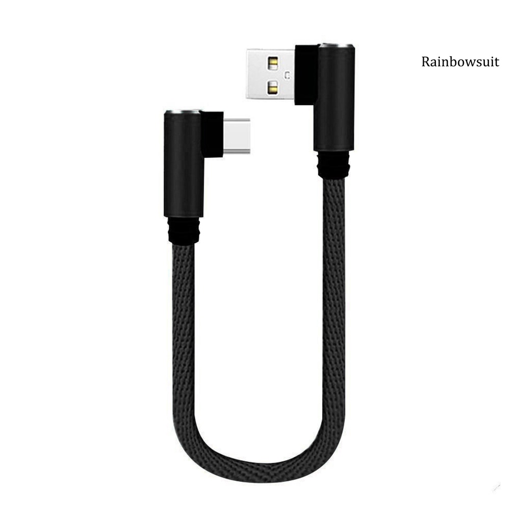 Cáp Sạc RB Truyền Dữ Liệu Nhanh Thiết Kế Đôi Ngắn Góc 90 Độ Cổng Type-C Cho Điện Thoại Di Động