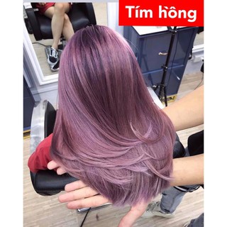 Nhuộm tóc màu TÍM HỒNG không cần tẩy siêu hót, tặng oxy <RẺ VÔ ĐỊCH>