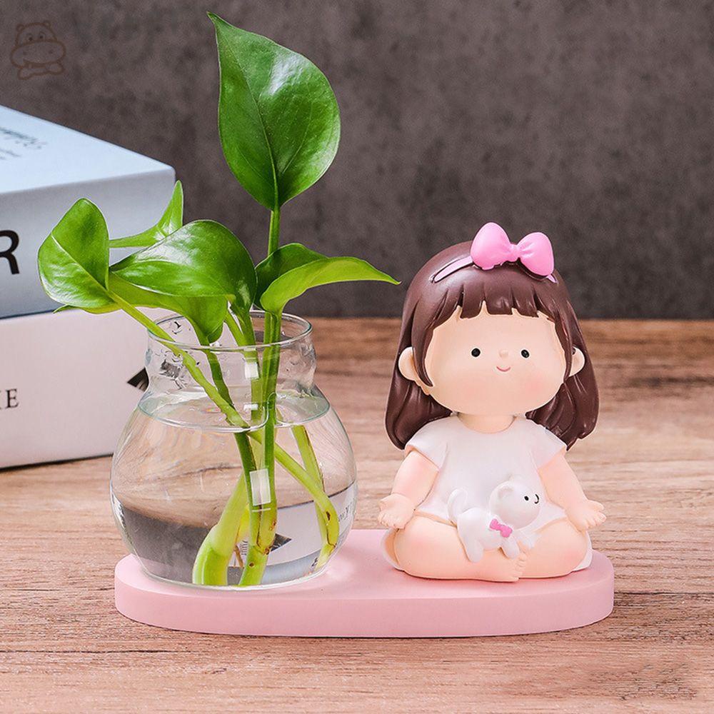 Chậu Hoa Thủy Canh Để Bàn Trang Trí Phòng Khách
