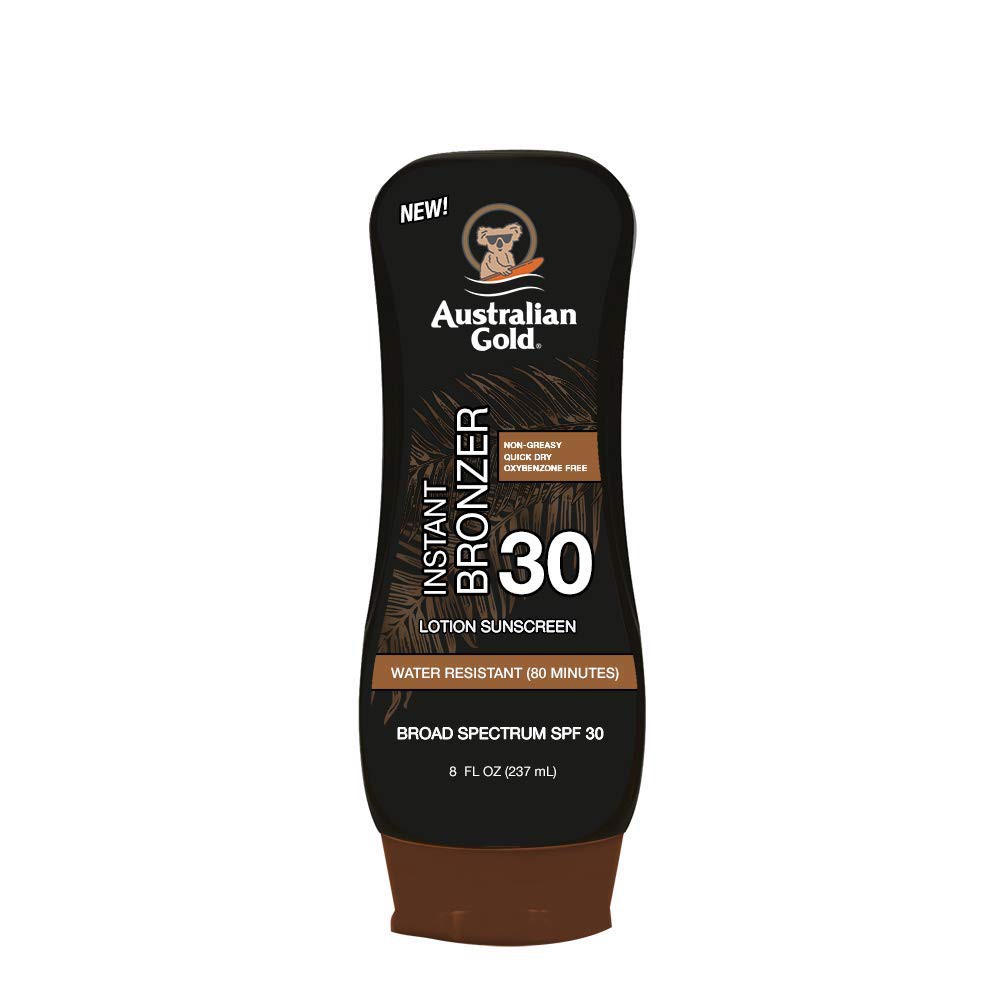 Kem chống nắng &amp; giúp nâu da Australian Gold Sunscreen Lotion with Instant Bronzer SPF 30 237ml (Mỹ)