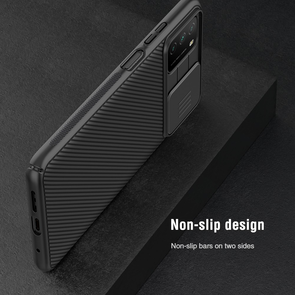 Ốp điện thoại NILLKIN bằng PC cứng có thiết kế nắp trượt bảo vệ camera cho Poco M3 / Xiaomi Poco X3 Pro / X3 nfc