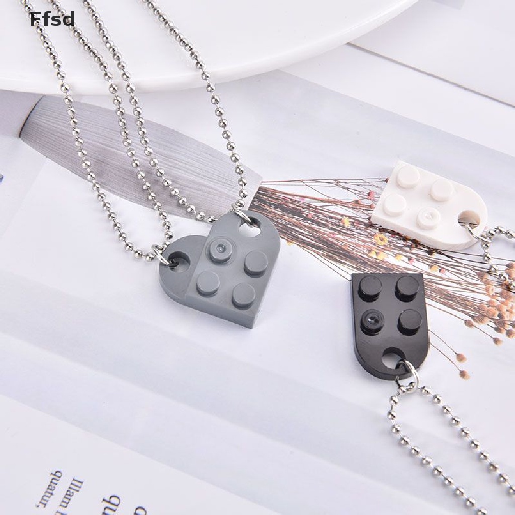 {Ffsd} Set 2 Vòng cổ Tình Bạn Mặt Viên Gạch Trái Tim Tình Bạn Dễ Thương Cho Nam Và Nữ
