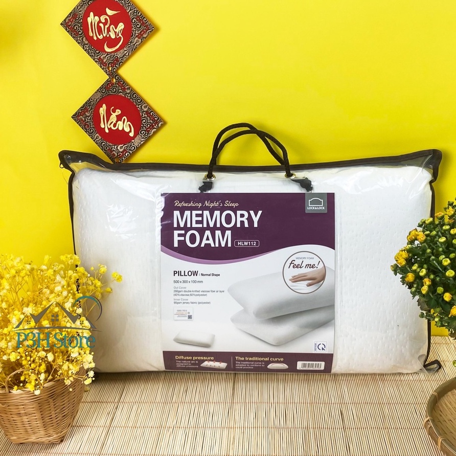Gối thẳng Memory Foam Lock&Lock HLW112