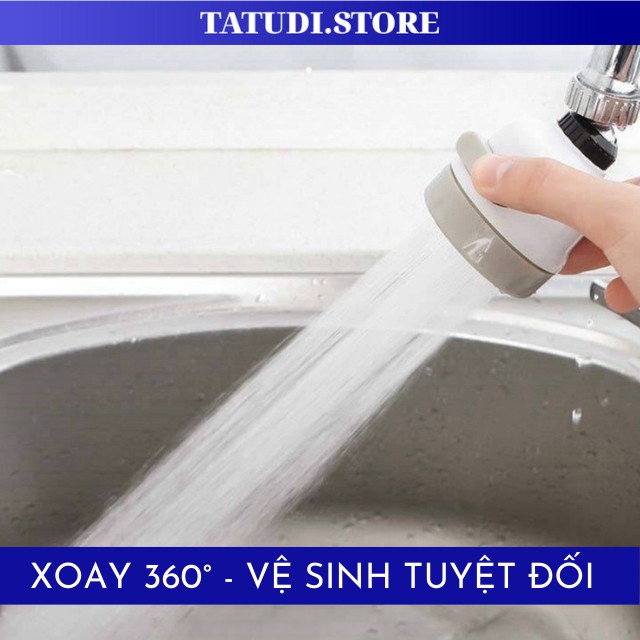 Đầu vòi tăng áp 360 độ, 3 chế độ phun cực mạnh rửa chén bát rau củ tiện lợi