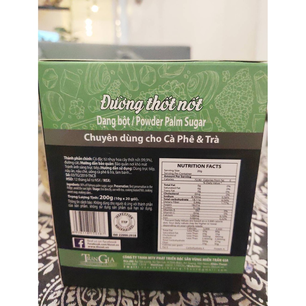 [ĐẶC SẢN AN GIANG] Đường thốt nốt bột hữu cơ hiệu Trần Gia dạng gói chuyên dụng cho uống trà, cà phê - HSD 2 năm | BigBuy360 - bigbuy360.vn