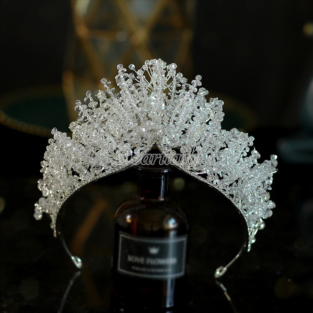 Cài Tóc Hình Vương Miện Đính Đá Sang Trọng Cho Cô Dâu
