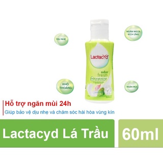 Dung dịch vệ sinh phụ nữ ngăn mùi 24h lactacyd odor fresh 60ml trầu không - ảnh sản phẩm 2