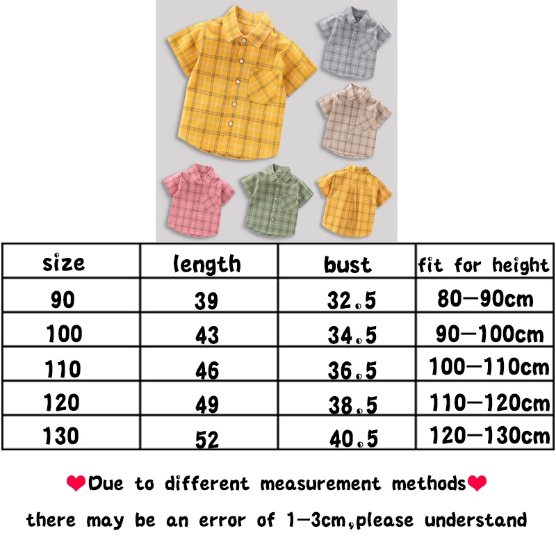 Áo Sơ Mi Tay Ngắn Họa Tiết Sọc Caro Thiết Kế Mới Thời Trang Mùa Hè Theo Phong Cách Hàn Quốc Dành Cho Bé Trai