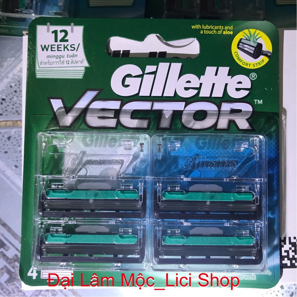 Lưỡi cạo râu Gillette Vector +4 và +2